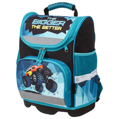 Ранец ЮНЛАНДИЯ WISE для начальной школы, "Monster-truck", 37х29х15 см, 229948 Ранец ЮНЛАНДИЯ WISE для начальной школы, "Monster-truck", 37х29х15 см, 229948 — изображение 1