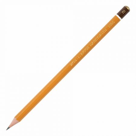 Карандаш чернографитный KOH-I-NOOR 1500, 1 шт., 7B, корпус желтый, заточенный, 150007B01170RU